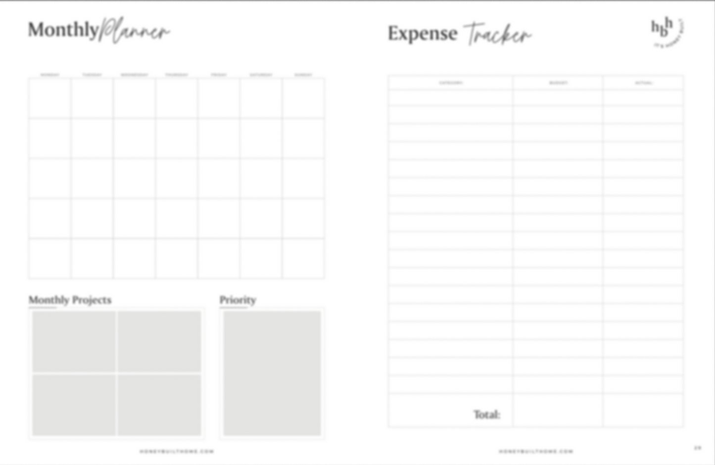 Project Planner LITE - Download & Print version